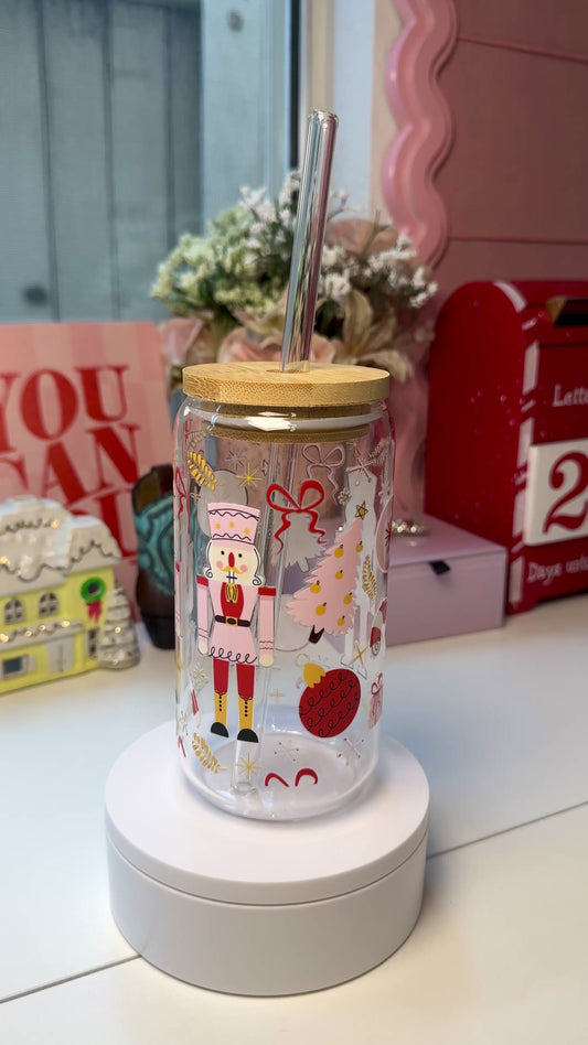 Sugarplum Nutcracker Holiday Glass Cup